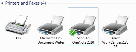 Windows 7 Printer Choices